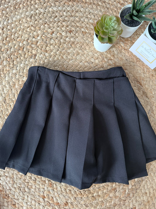 Jupe-Short Noire Plissée