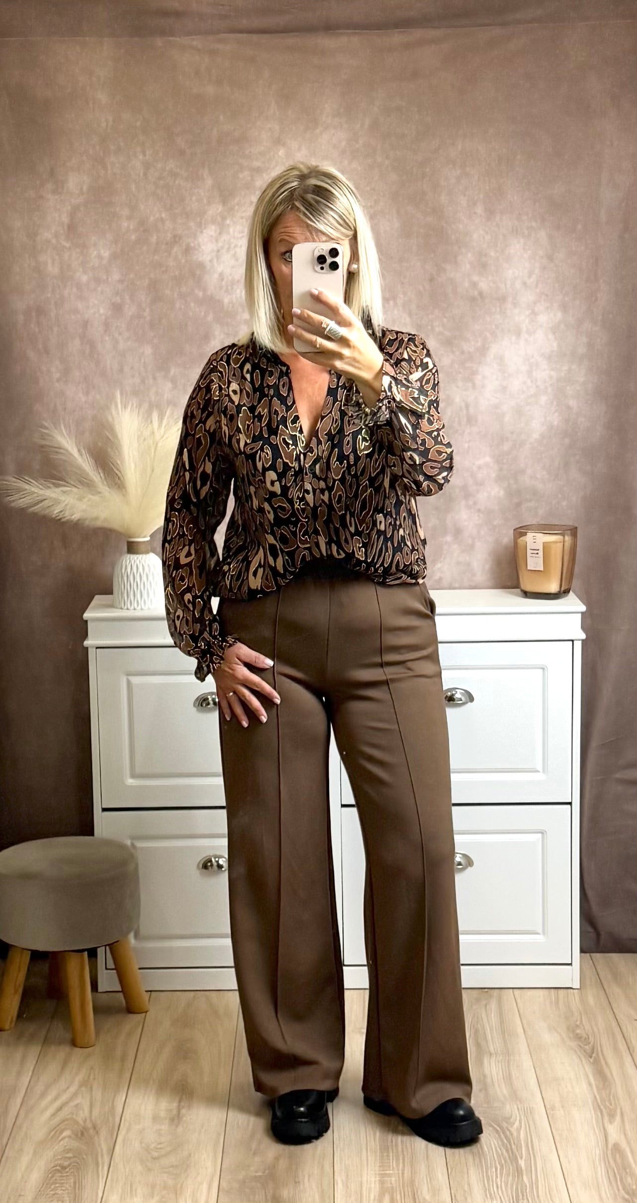 Pantalon à taille élastique avec poches