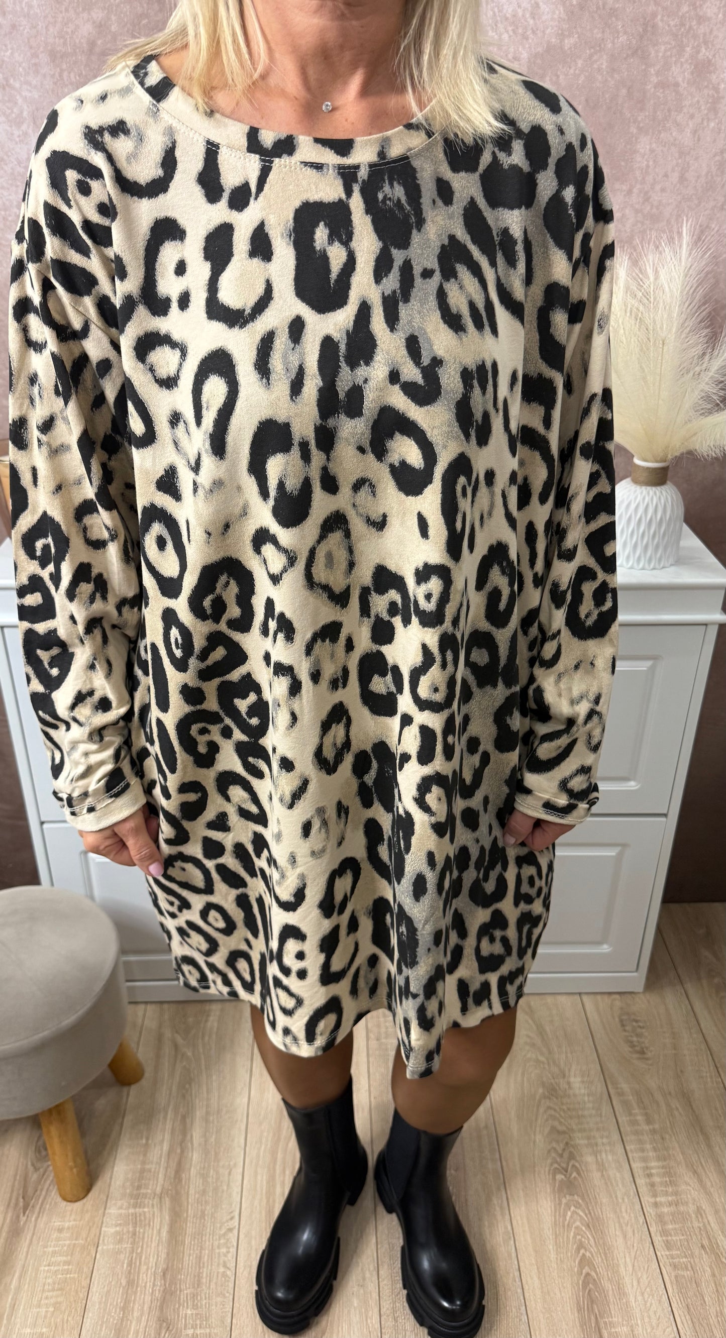 🌺 Robe imprimée 100 % coton – Taille unique (du 40 au 52)