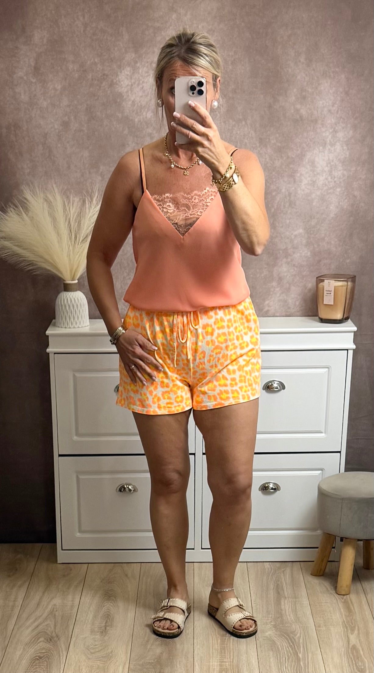 Short imprimé léopard coloré
