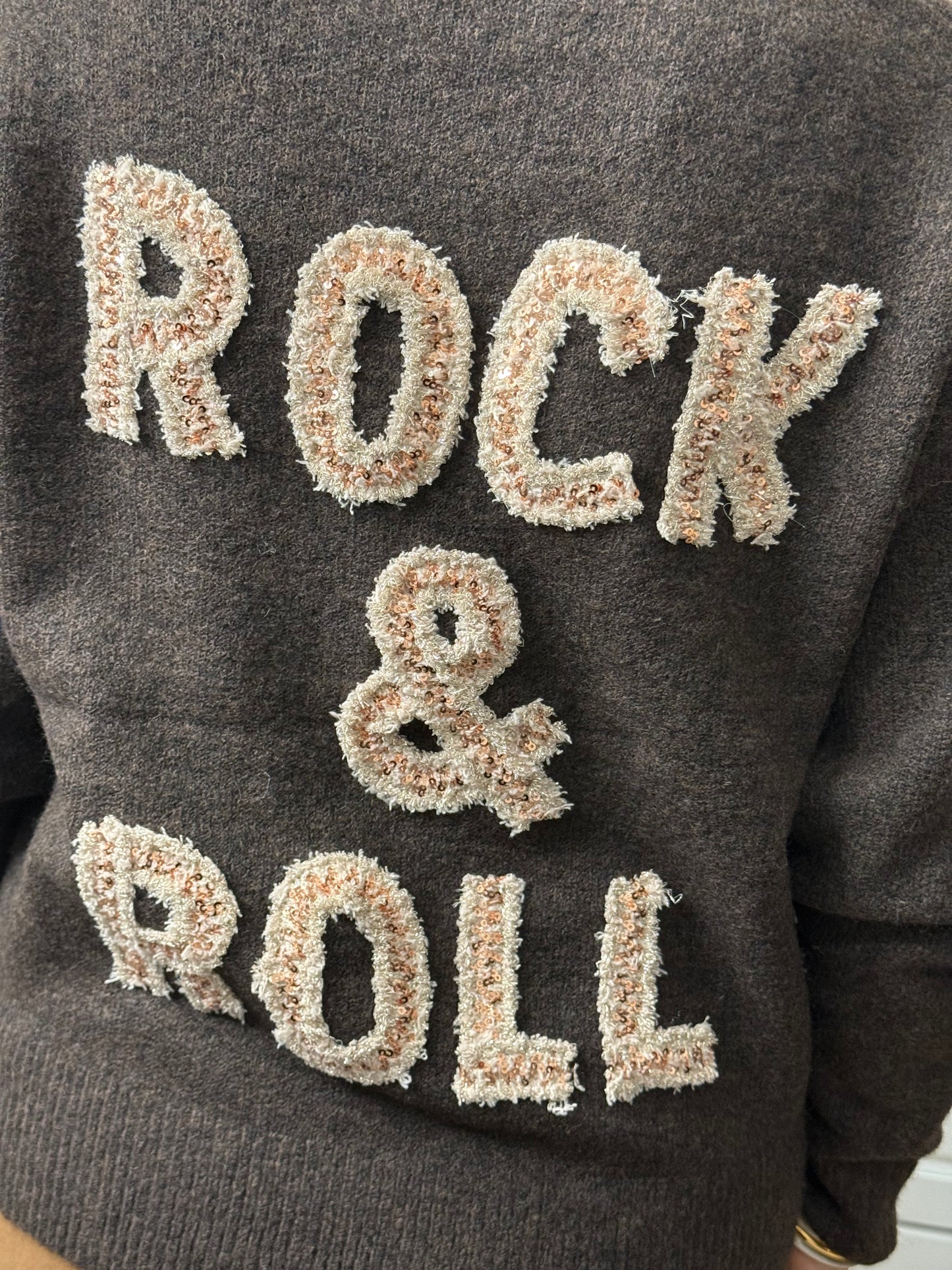 🖤 Gilet “Rock & Roll” – Taille unique (36 au 48)