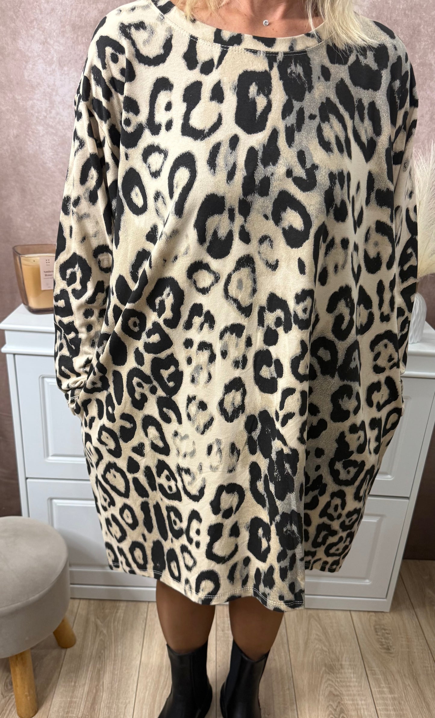 🌺 Robe imprimée 100 % coton – Taille unique (du 40 au 52)