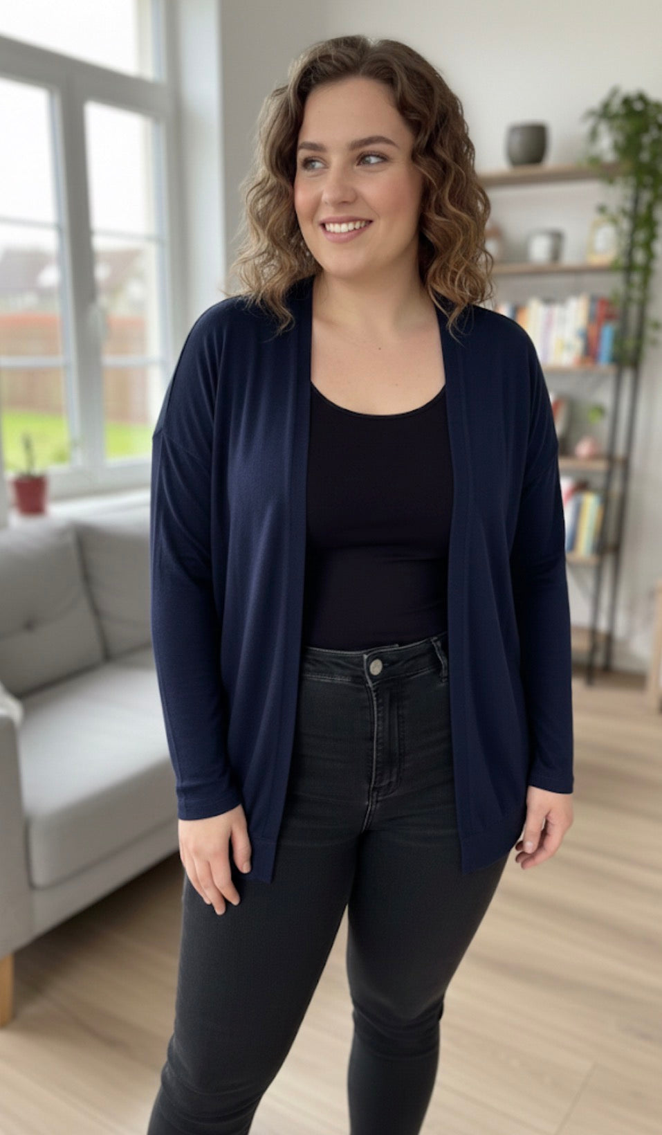 Gilet ouvert féminin – confort et style