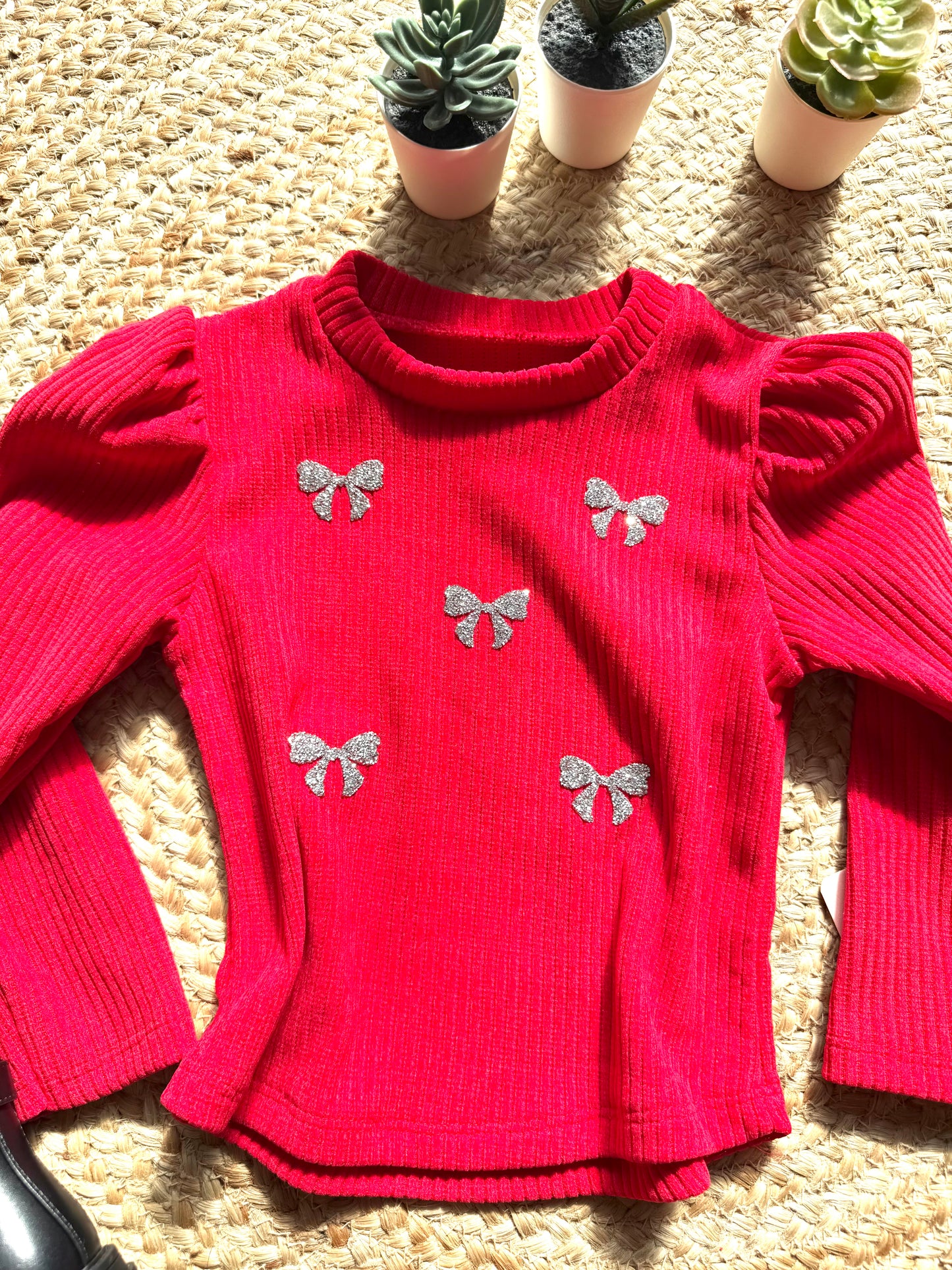 Ensemble pull et jupe-short rouge