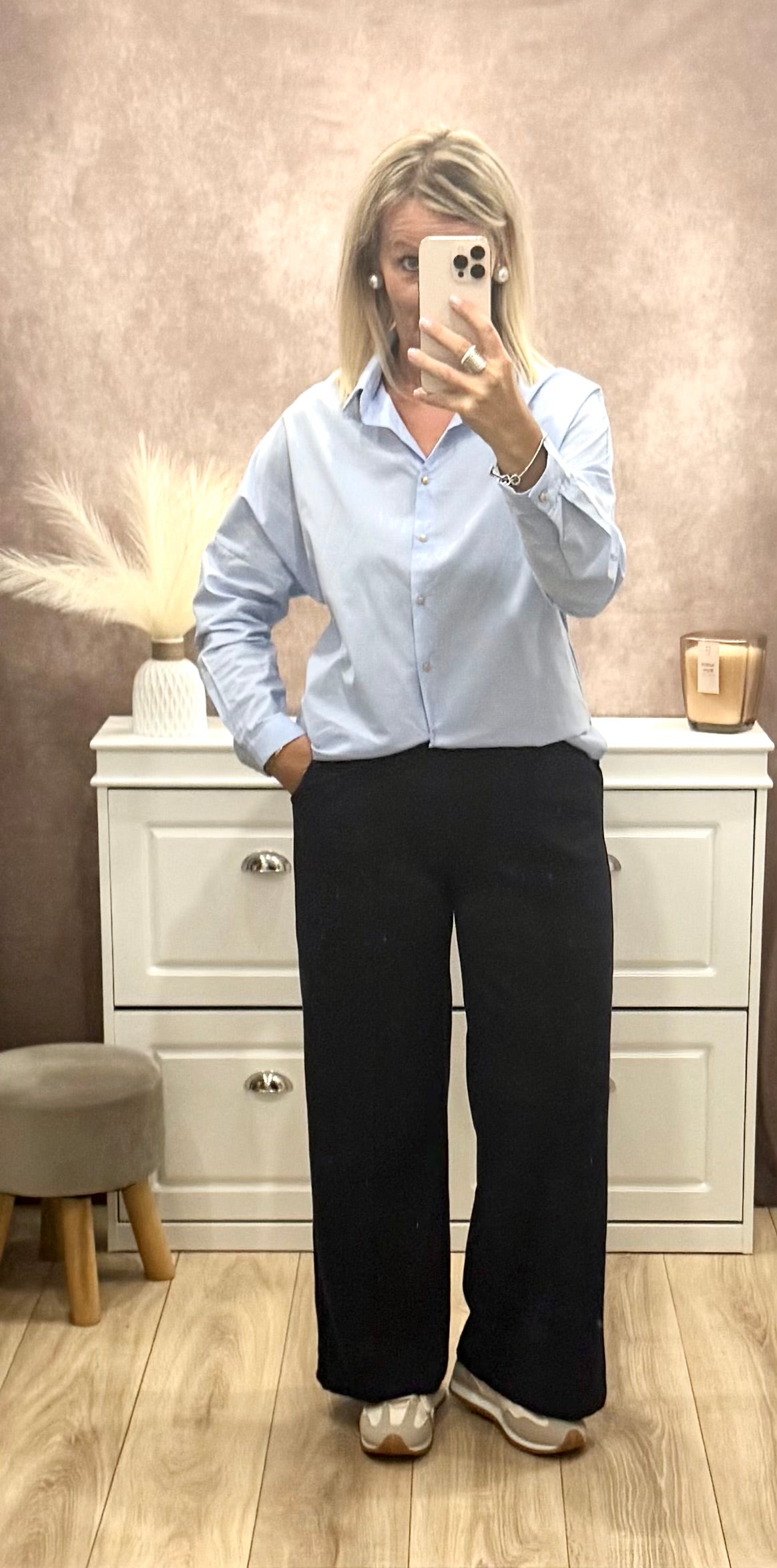 Pantalon à taille élastique avec poches