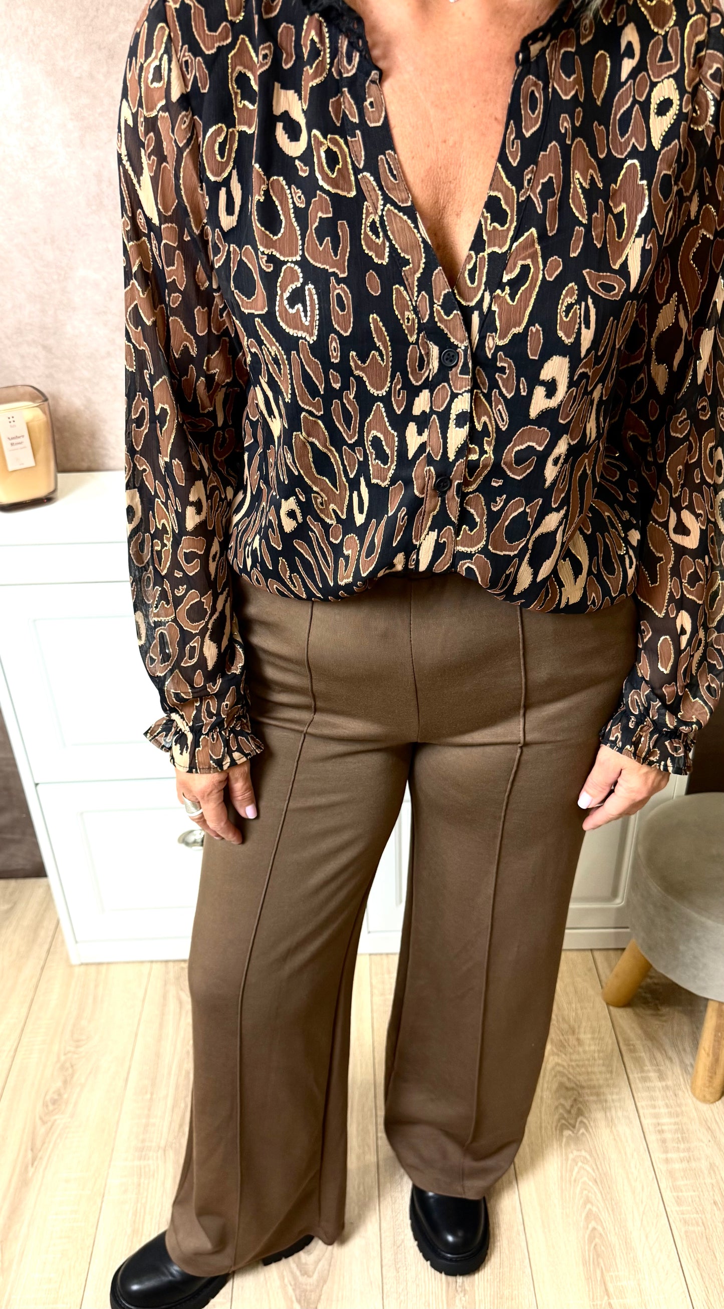 Pantalon à taille élastique avec poches