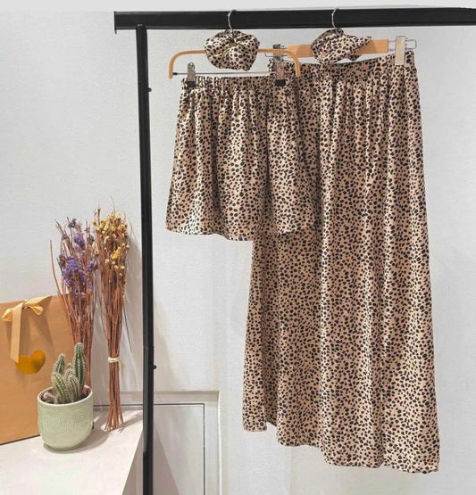 Jupe imprimée – Look Mère & Fille 🤍✨