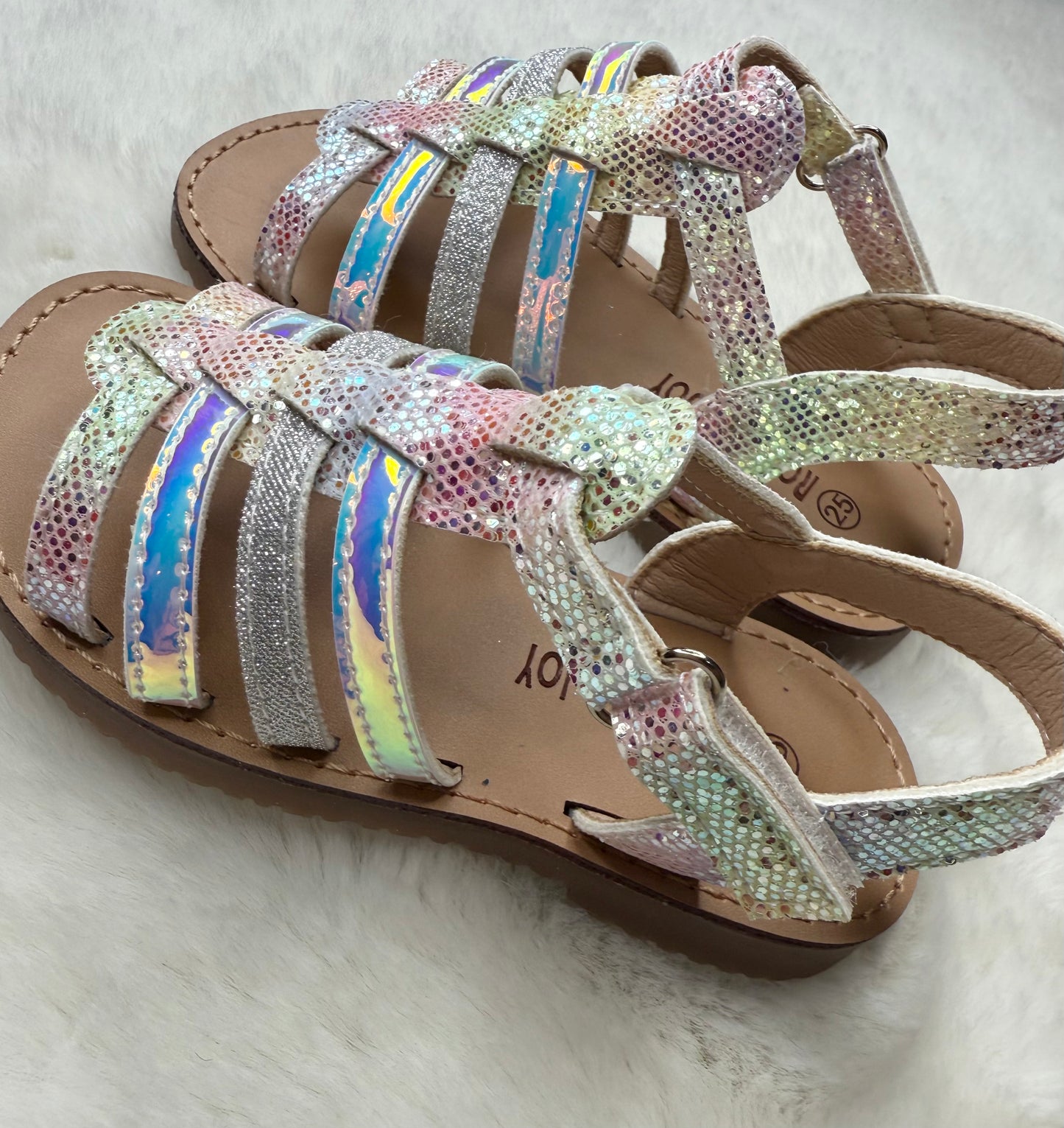 Sandalettes Fille Pailletées Multicolores – Brillantes et Pleines de Pep’s