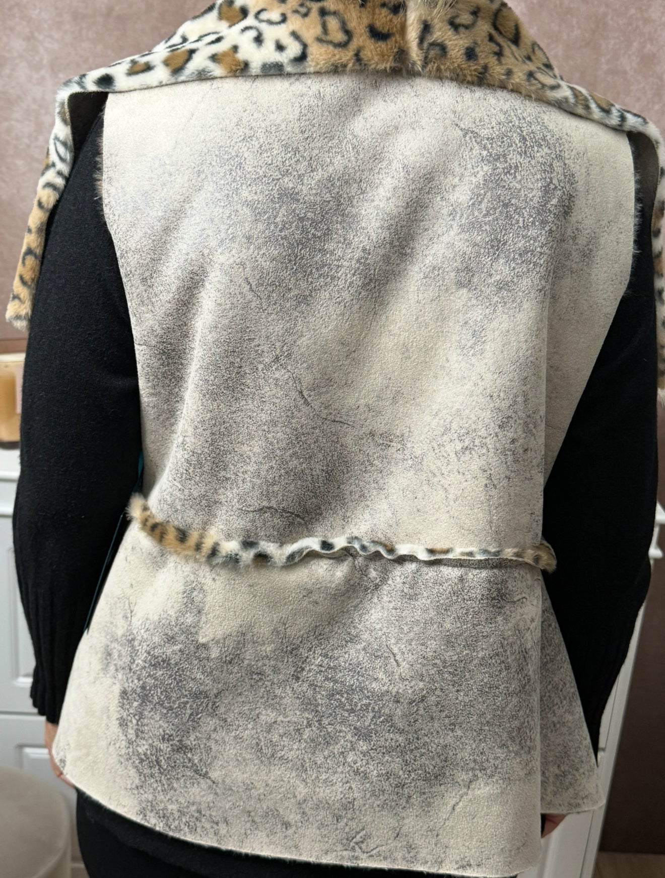 đ Veste sans manches femme â IntĂ©rieur doux, imprimĂ© lĂ©opard