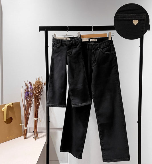 Jean noir – Look Mère & Fille 🤍✨