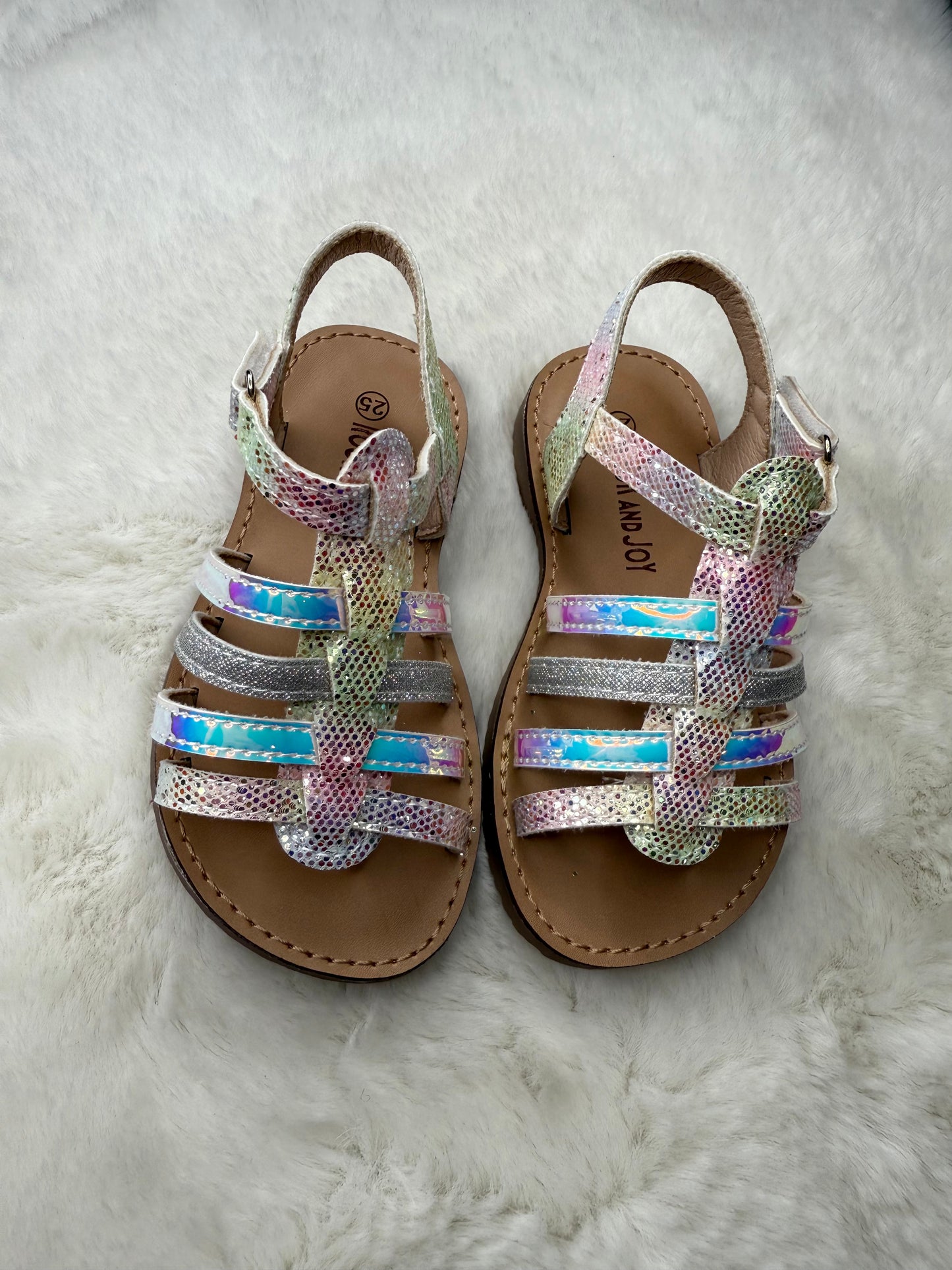 Sandalettes Fille Pailletées Multicolores – Brillantes et Pleines de Pep’s