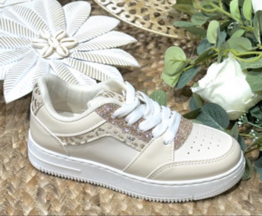 Basket Beige et Doré pour Fille – Confort et Élégance au Quotidien