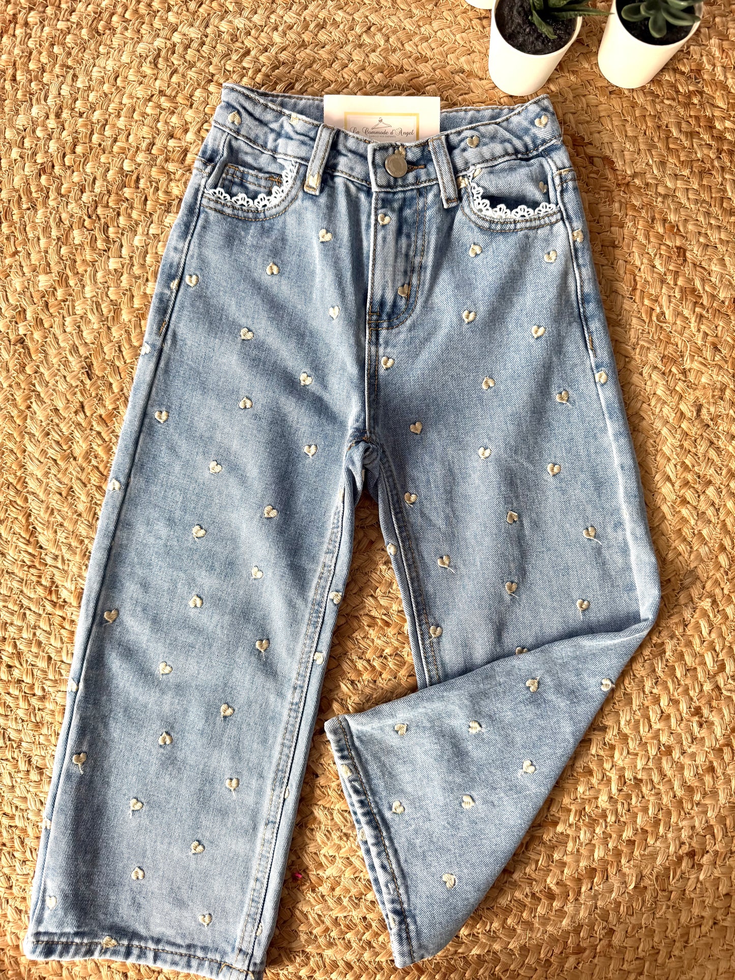 Jean Coupe Large Petits Cœurs Dorés