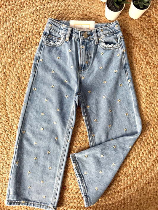 Jean Coupe Large Petits Cœurs Dorés
