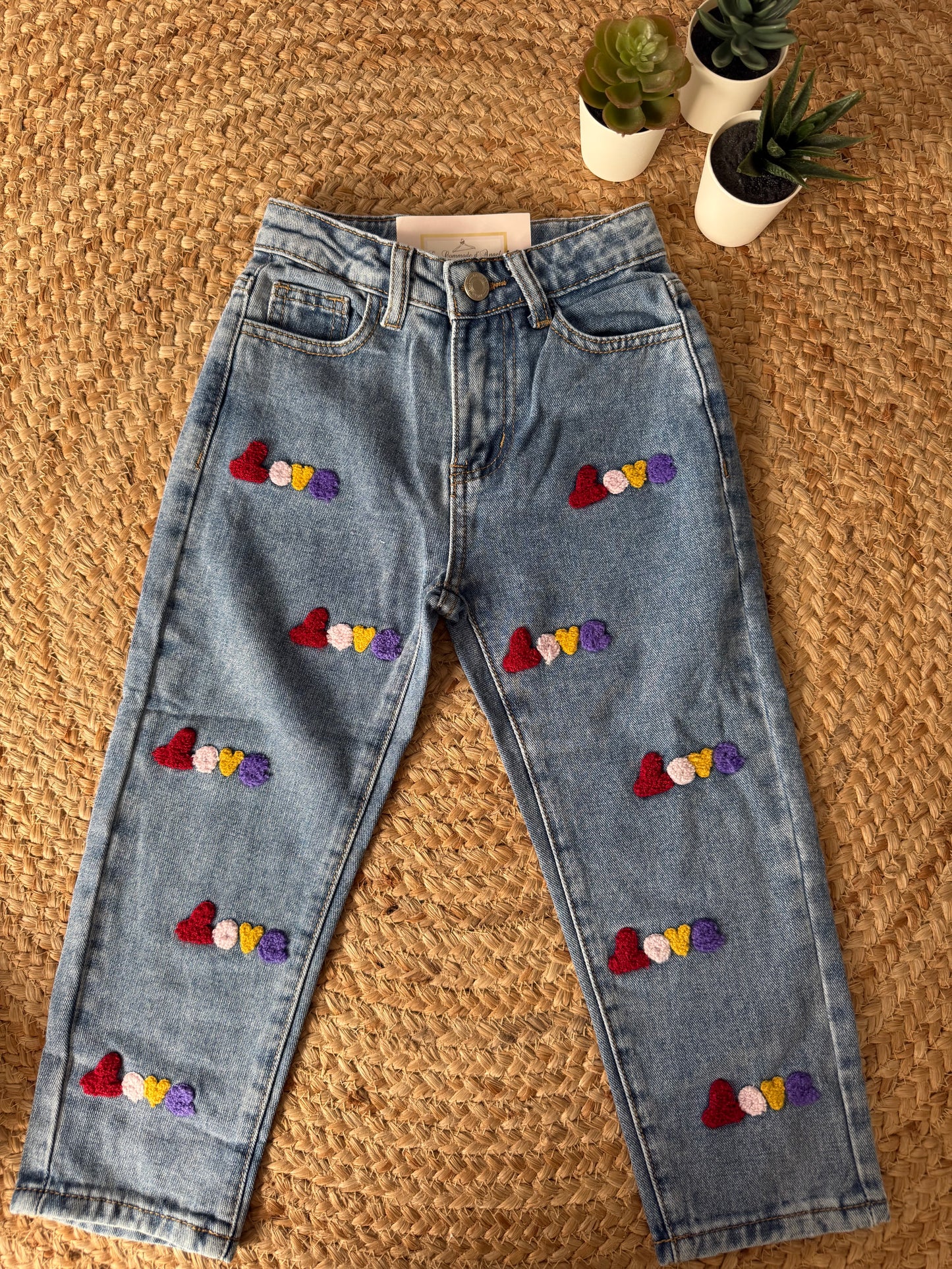 Jean Mom Love Multicolore