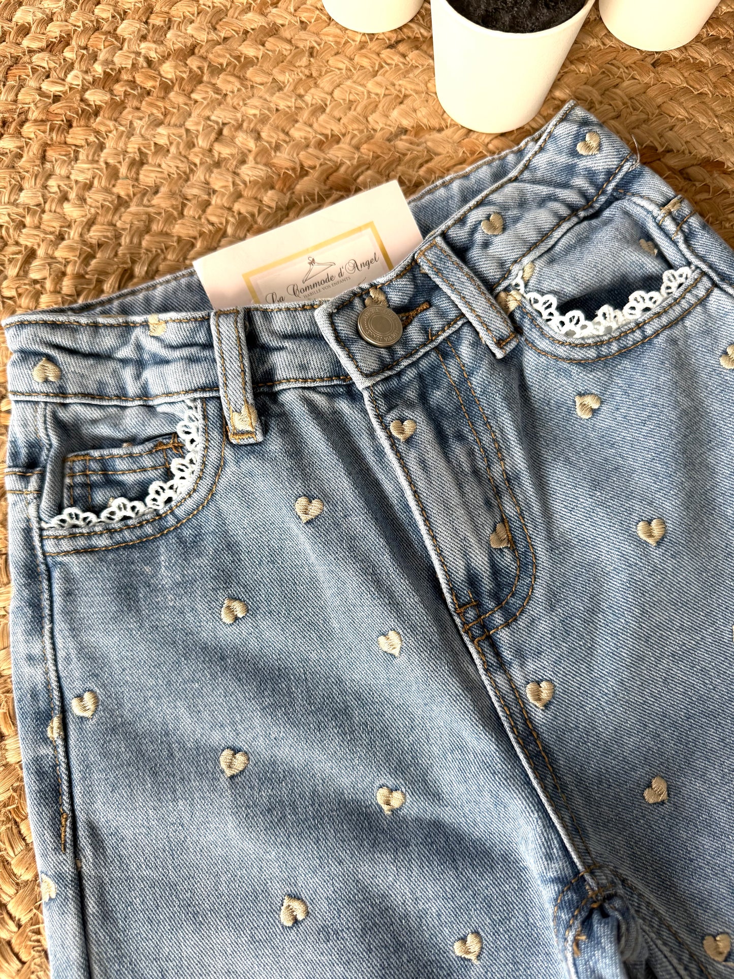 Jean Coupe Large Petits Cœurs Dorés