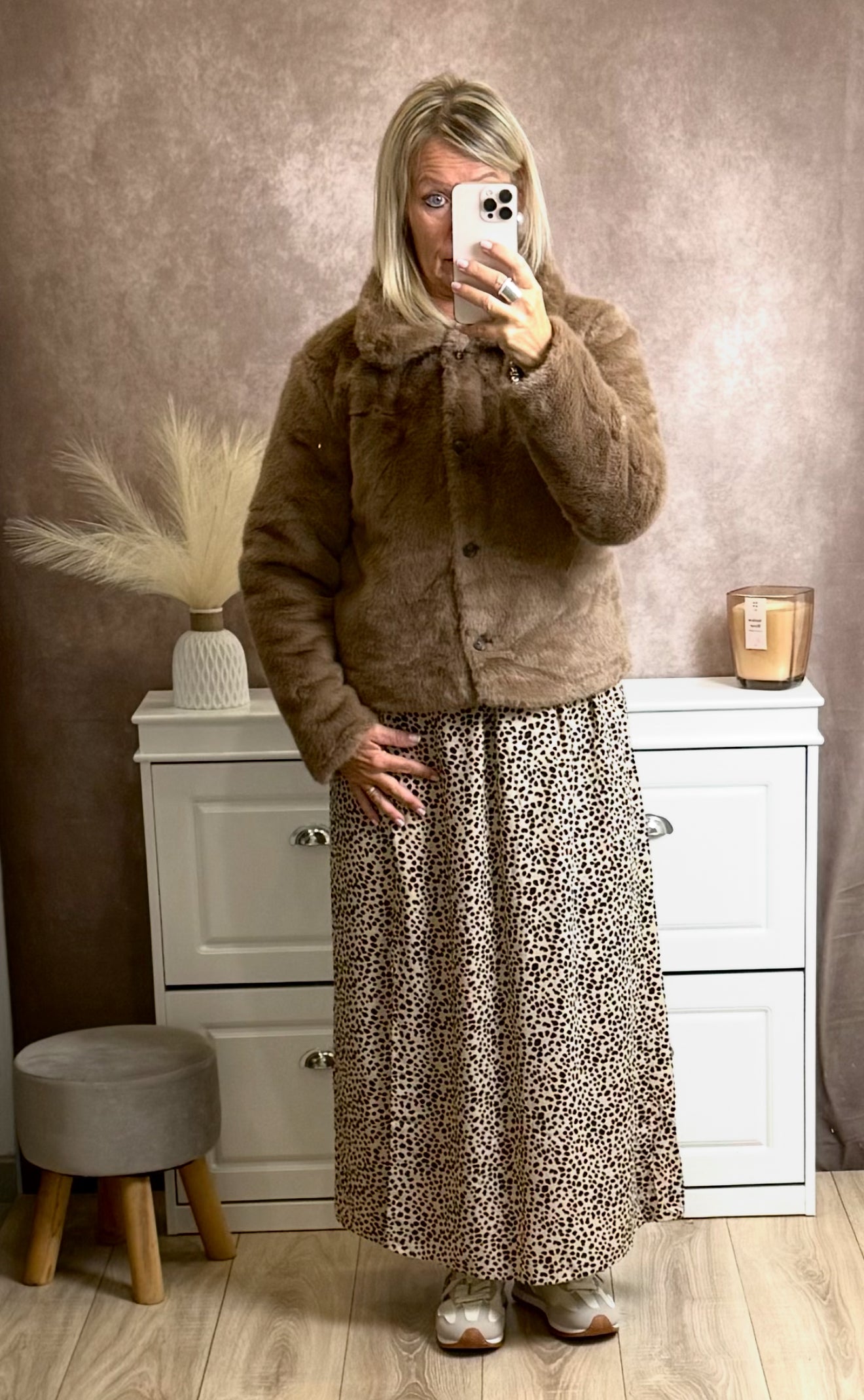 Veste fausse fourrure – Look Mère & Fille 🤎