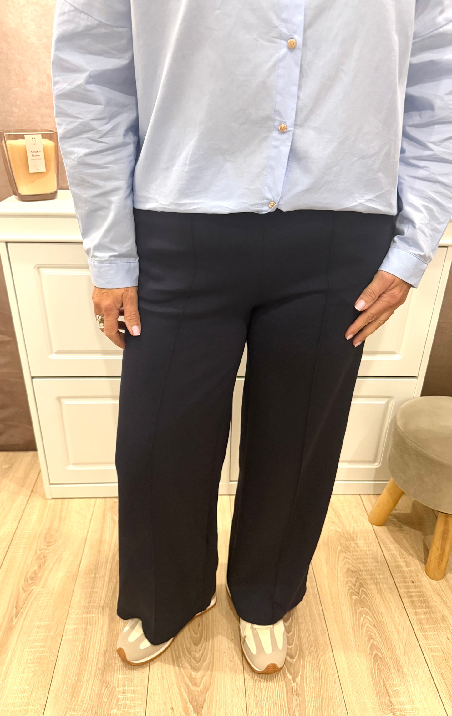 Pantalon à taille élastique avec poches