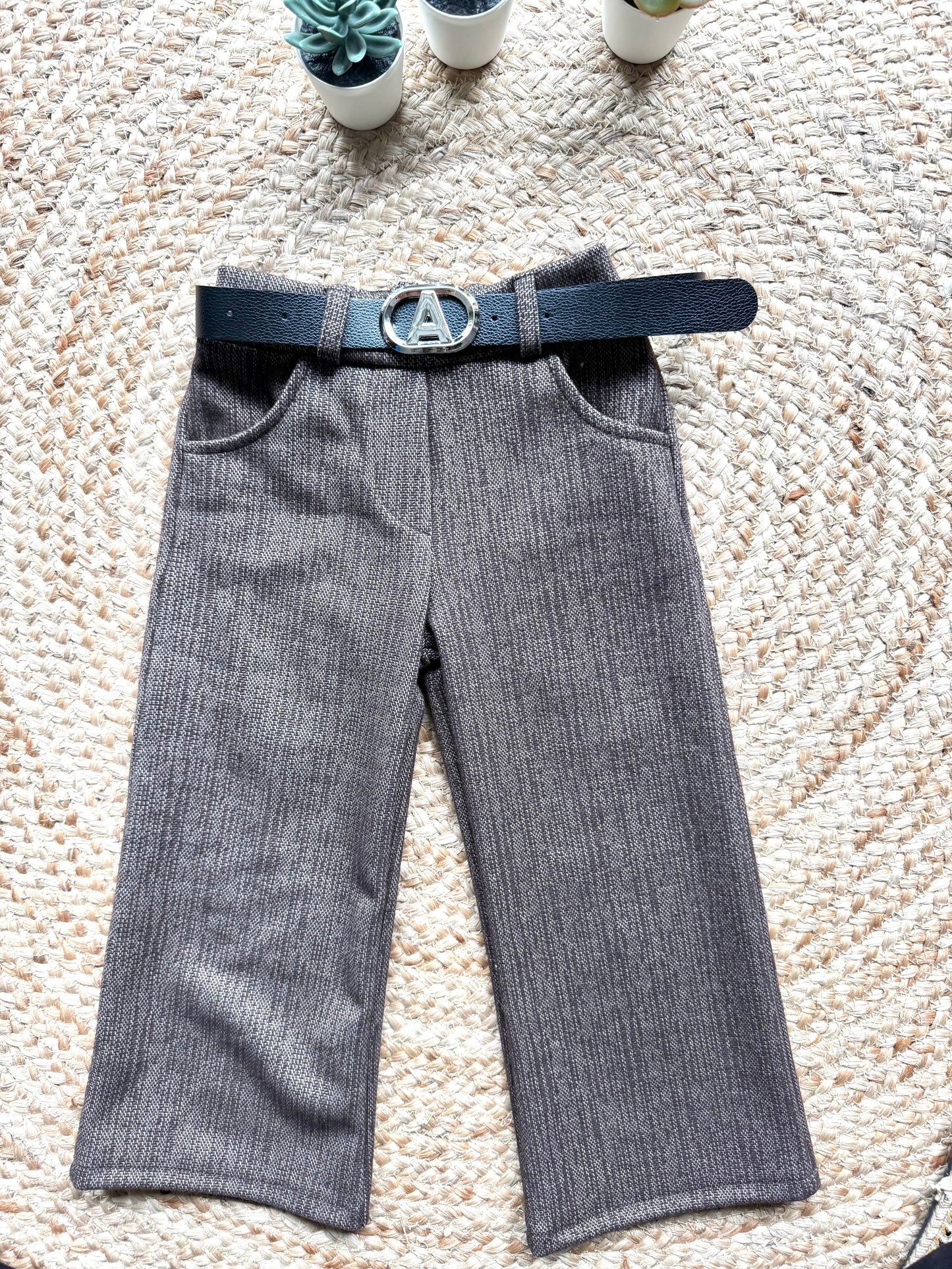 Pantalon coupe large à taille élastique