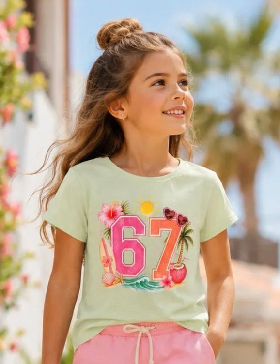 T-shirt fille Six Seven
