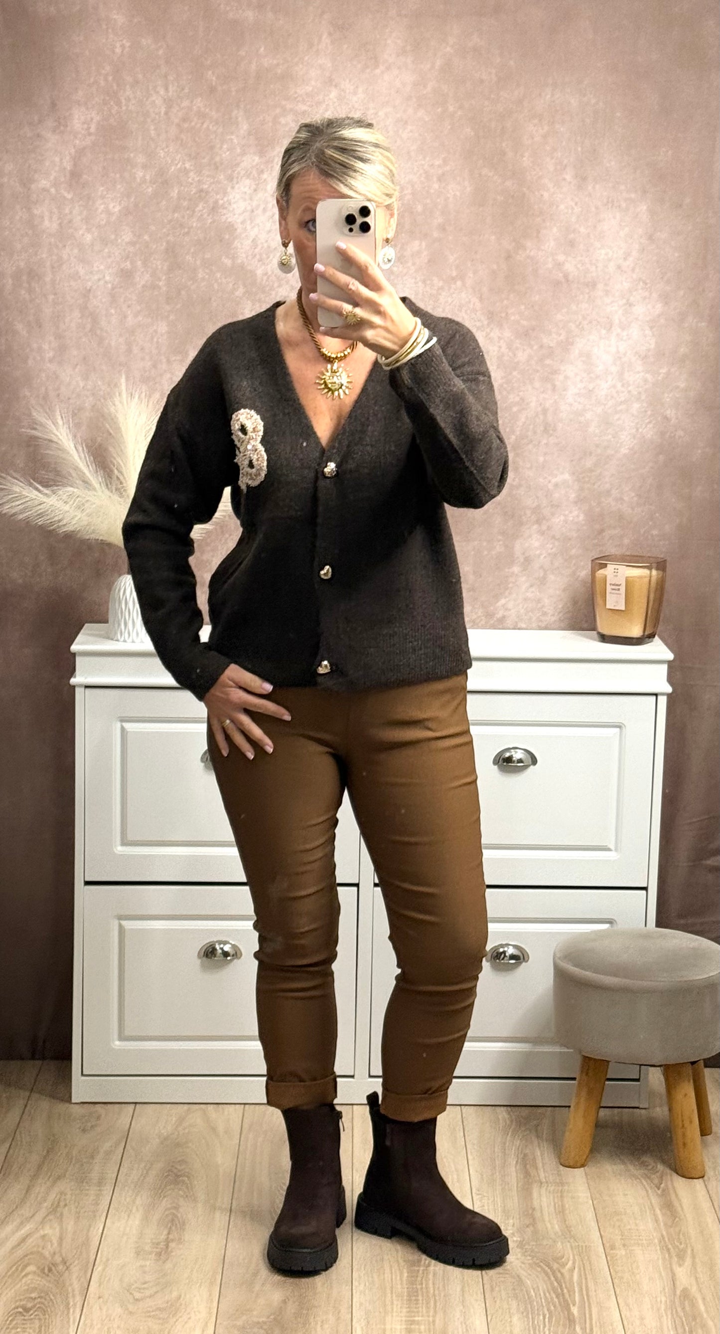 🖤 Gilet “Rock & Roll” – Taille unique (36 au 48)