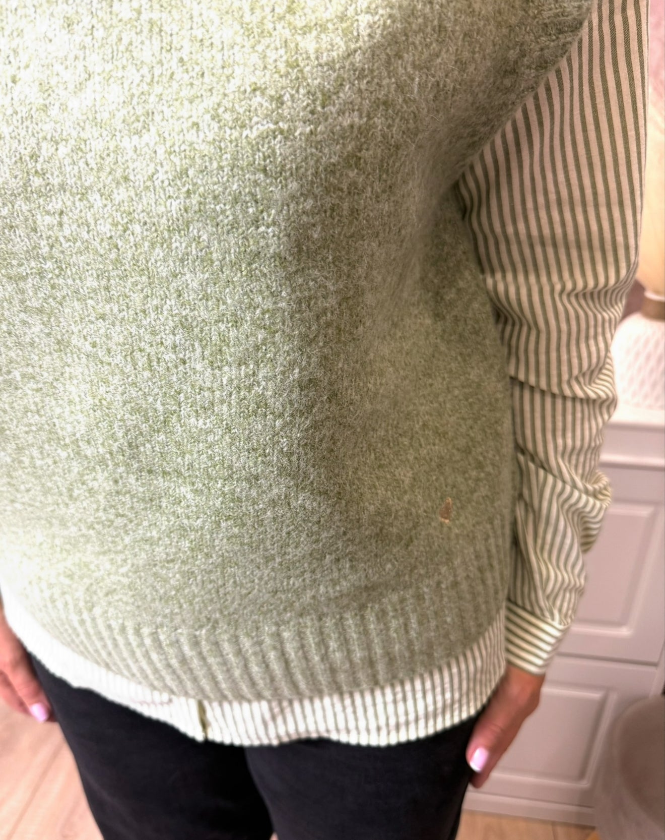 Pull sans manches vert – Look Mère & Fille 🤍✨