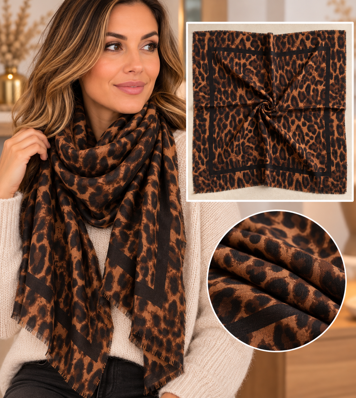 Foulard femme à motifs – Plusieurs modèles disponibles