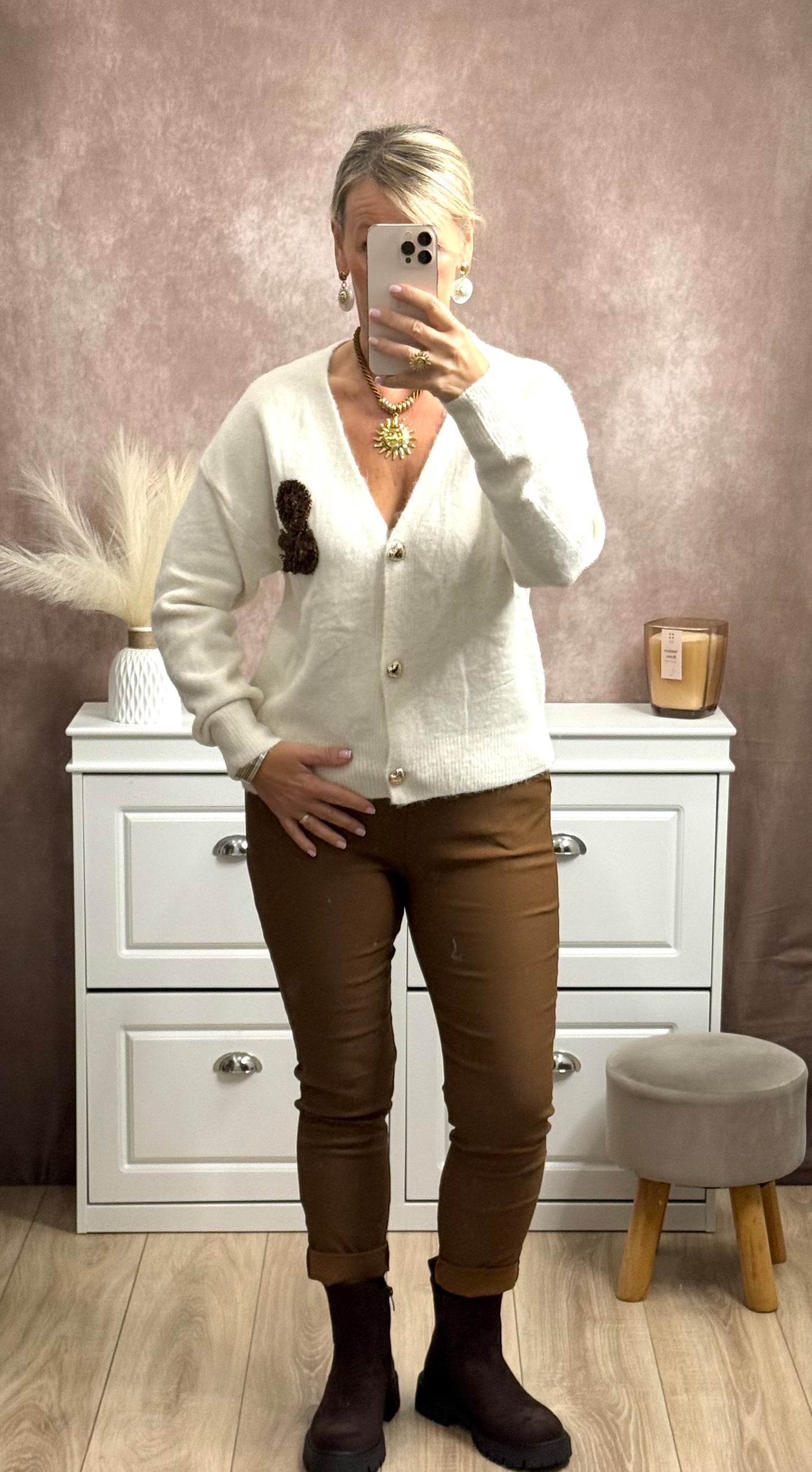 🖤 Gilet “Rock & Roll” – Taille unique (36 au 48)