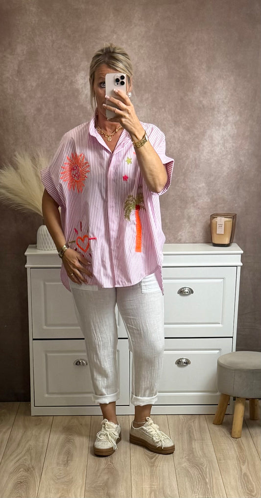 Pantalon mix lin & coton