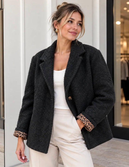 Manteau intérieur imprimé léopard 🐆