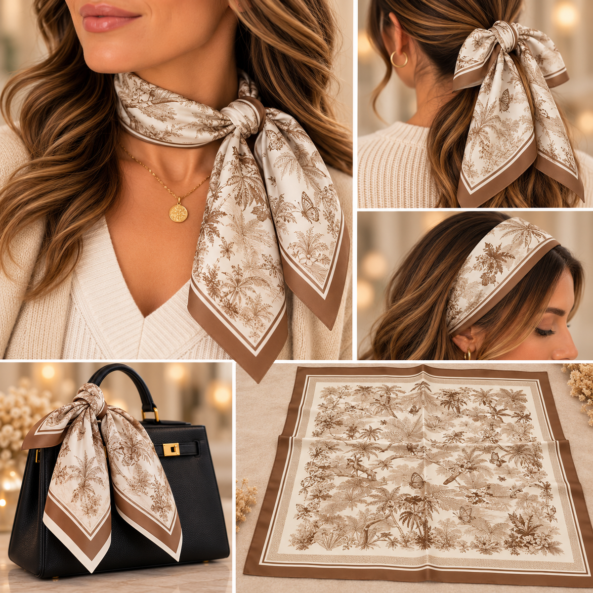 Carré foulard femme – Plusieurs modèles disponibles