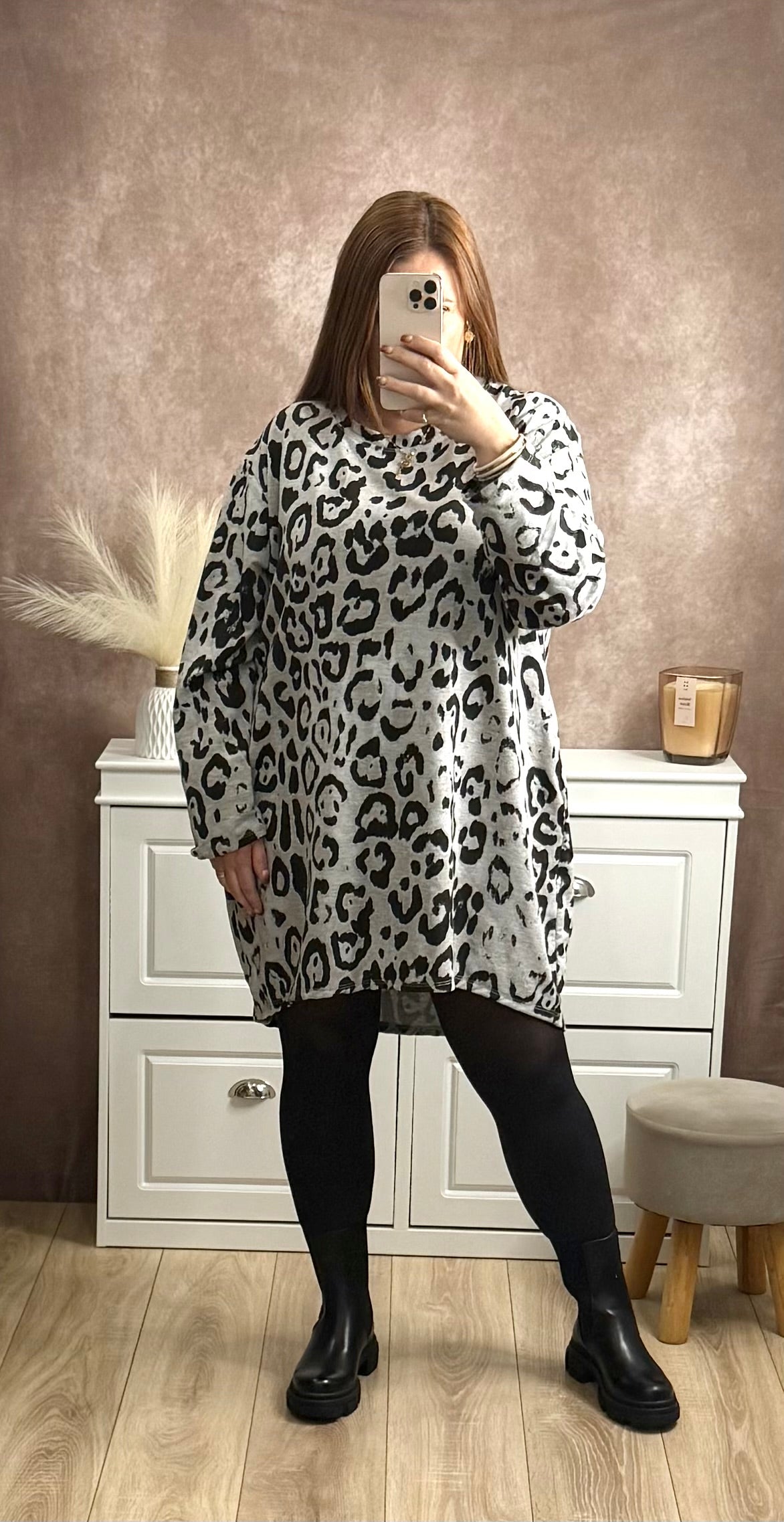 🌺 Robe imprimée 100 % coton – Taille unique (du 40 au 52)