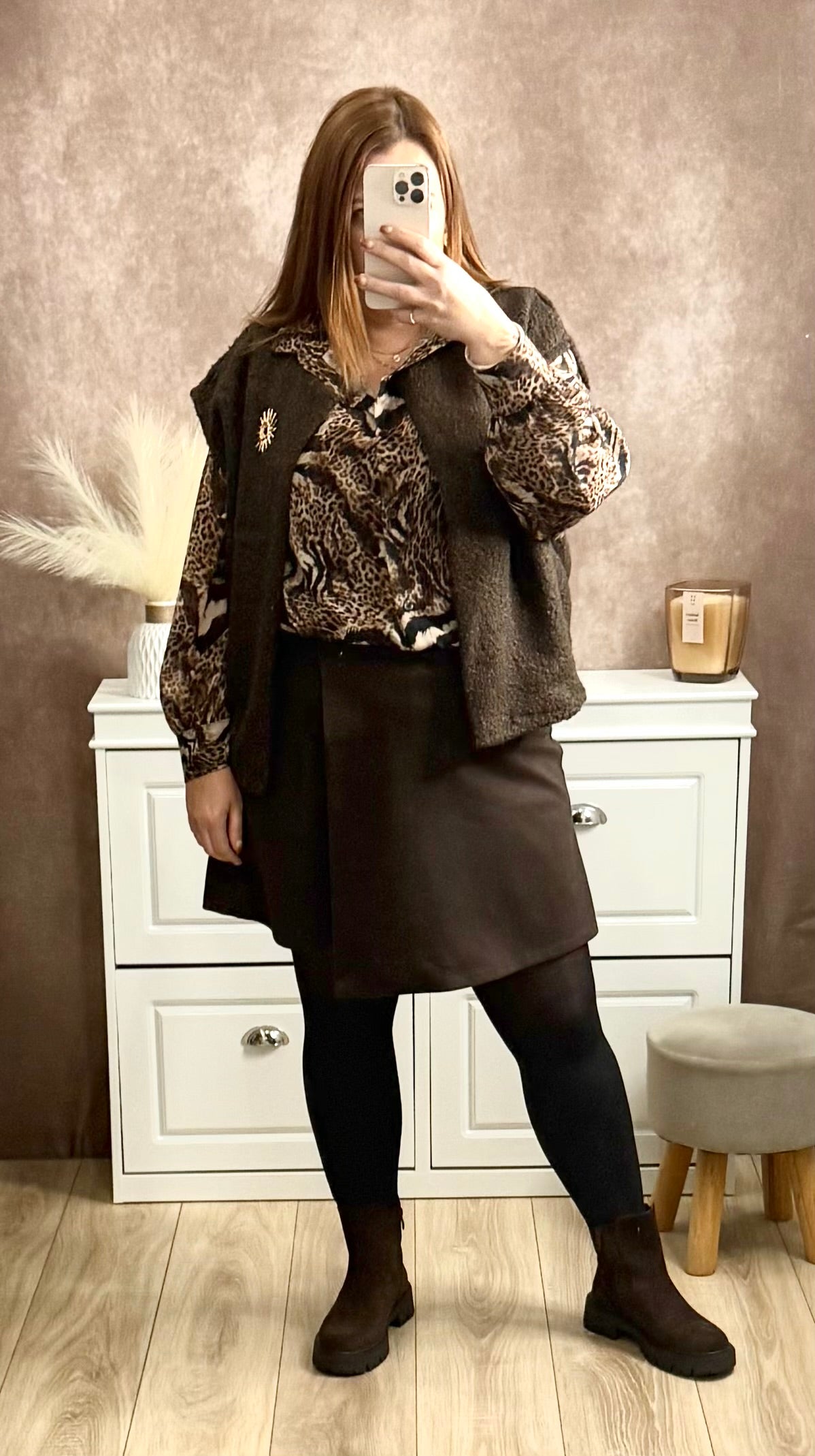 🧥 Gilet sans manches effet bouclettes – Taille unique (36 au 50)