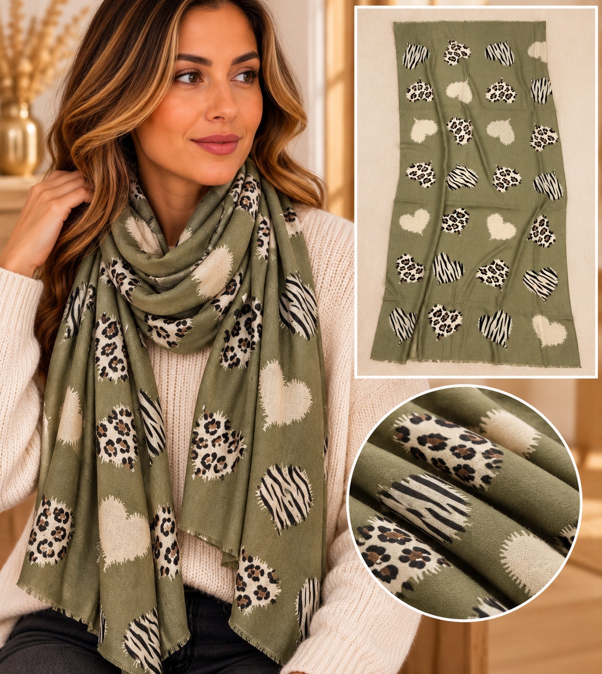 Foulard femme à motifs – Plusieurs modèles disponibles