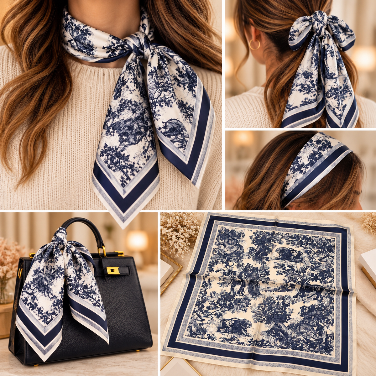 Carré foulard femme – Plusieurs modèles disponibles