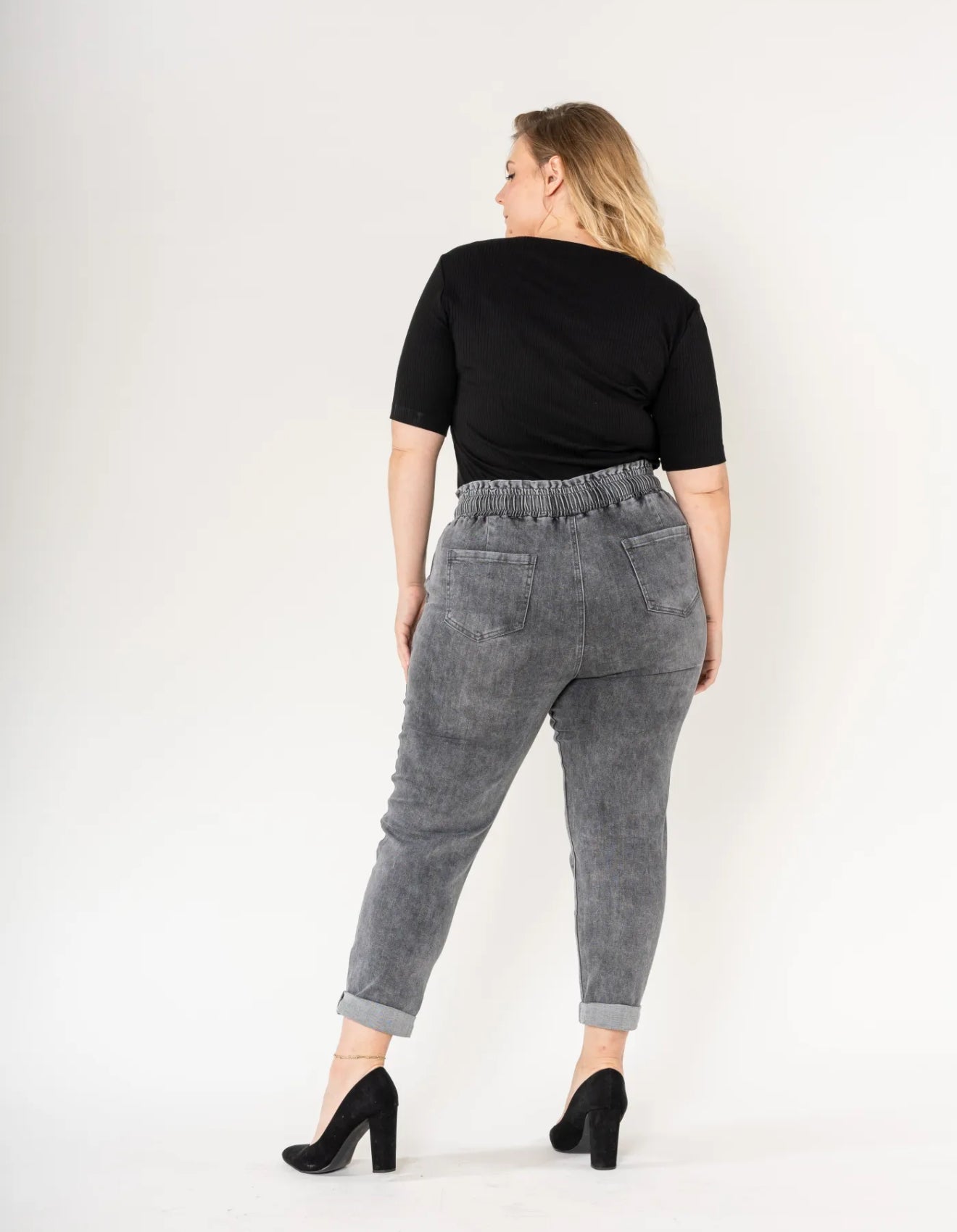 Jean jog taille élastique avec cordon