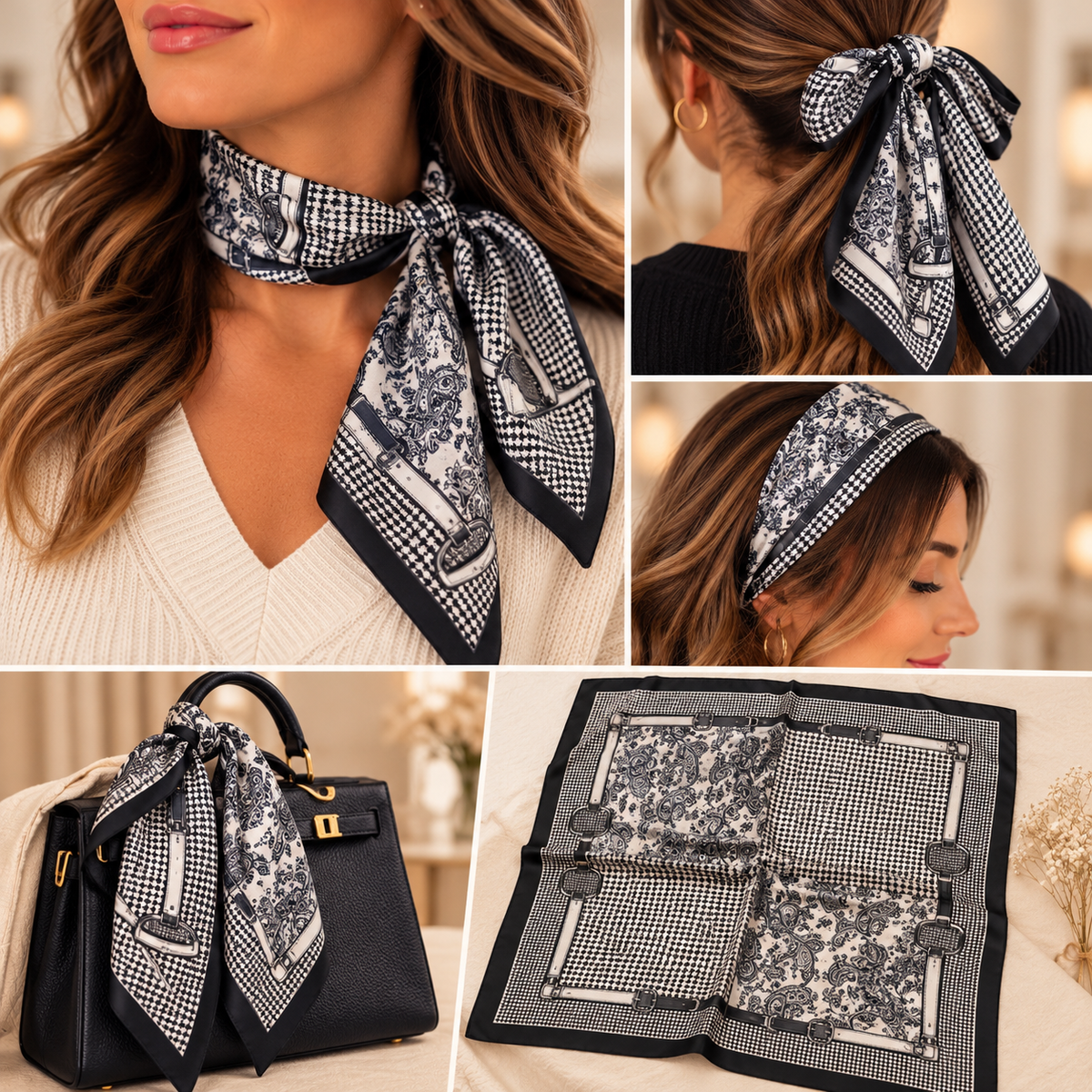 Carré foulard femme – Plusieurs modèles disponibles