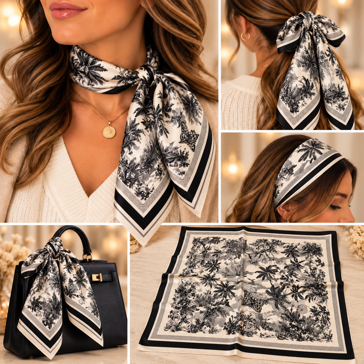Carré foulard femme – Plusieurs modèles disponibles