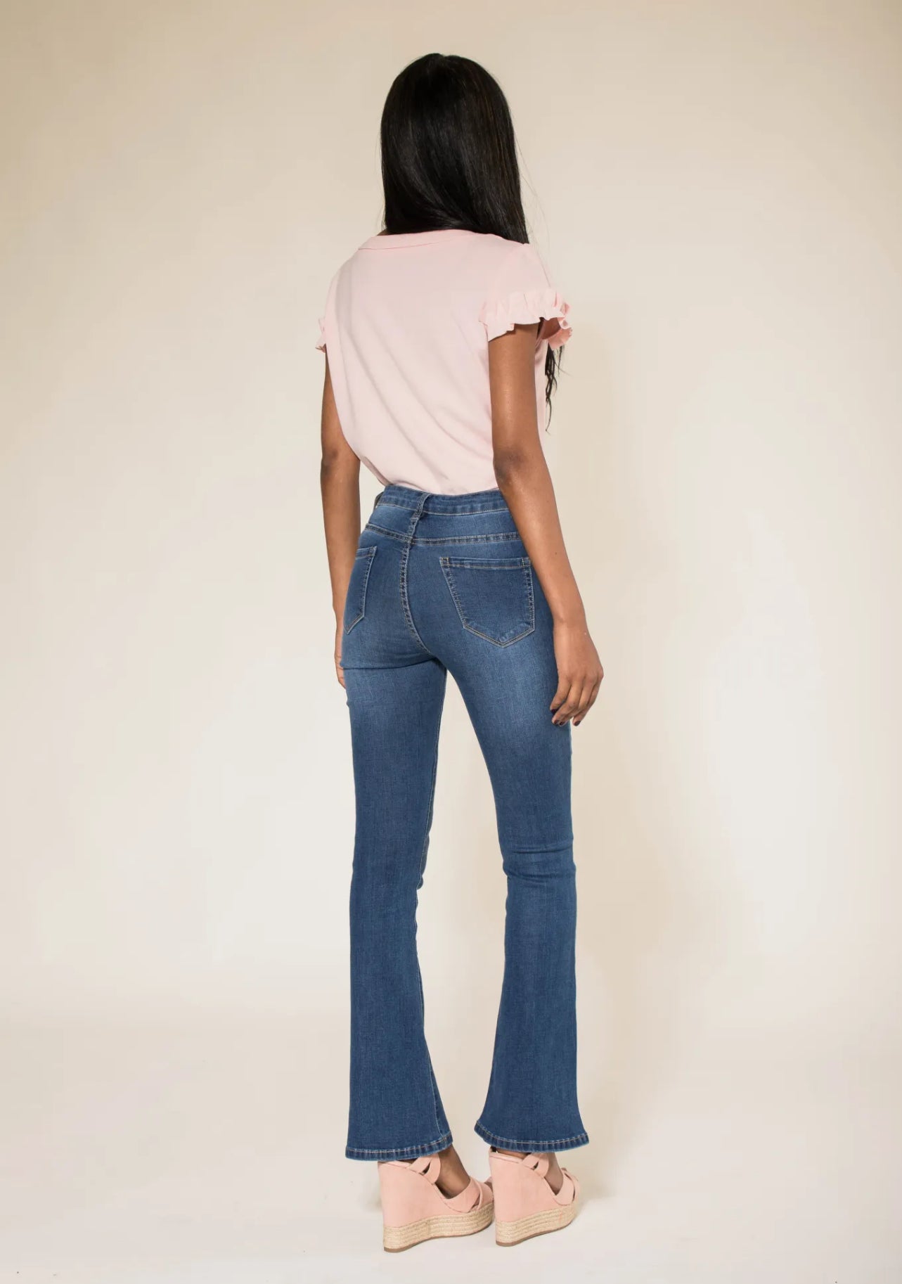 Jean Bootcut en matière extensible